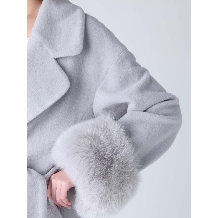 sw】フォックスファービッグカラーコート[品番：MKSW0017336