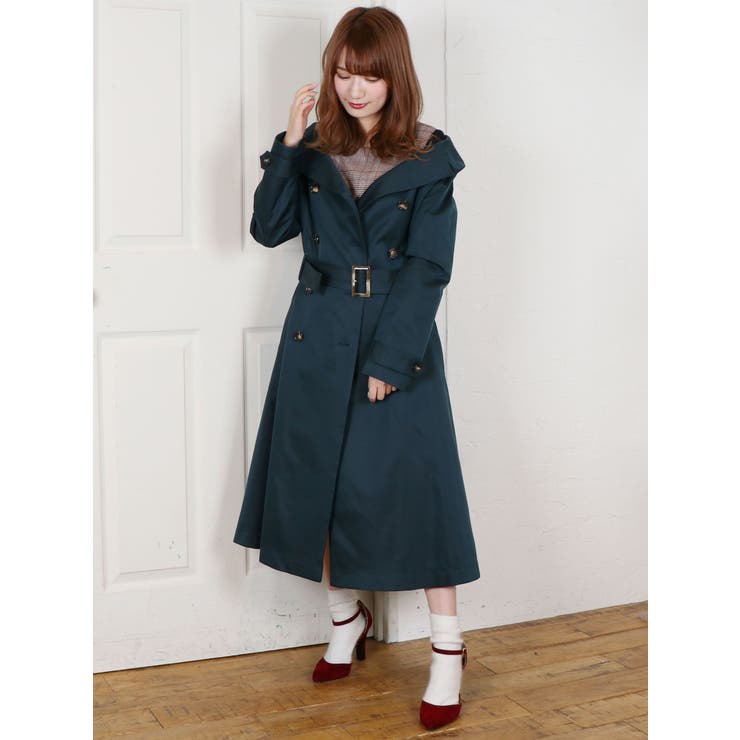 sw】デコルテ開きトレンチコート[品番：MKSW0017339]｜dazzlin