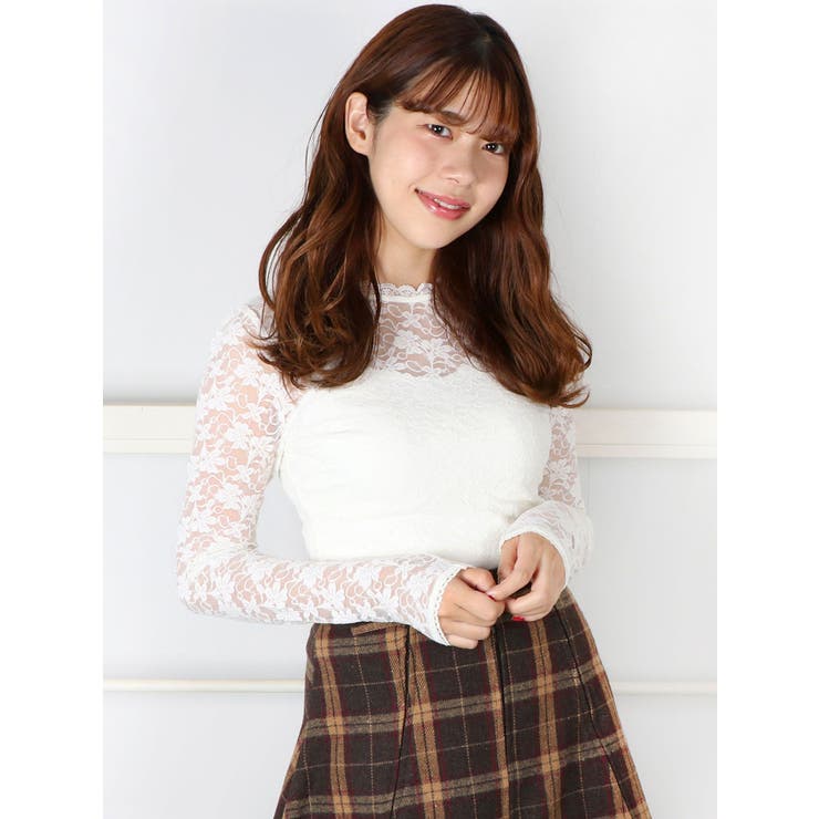 sw】長分袖レーストップス[品番：MKSW0017374]｜dazzlin