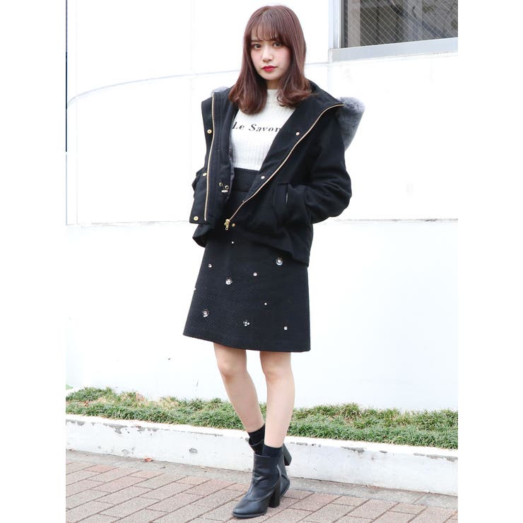 dazzlin フード付ショートコート sw】フード付きショートコート[品番：MKSW0017430]｜dazzlin