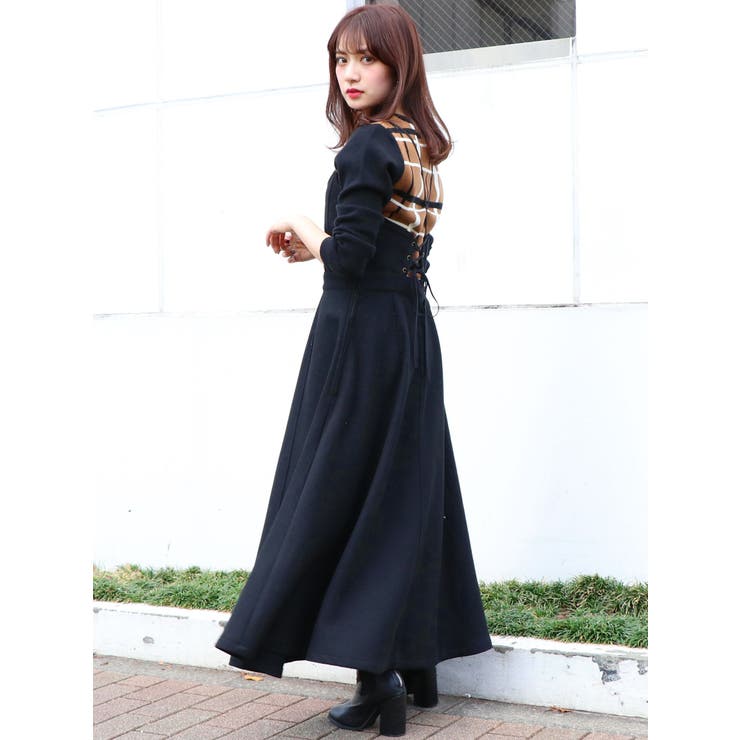 sw】バックレースアップジャンスカ[品番：MKSW0017439]｜dazzlin