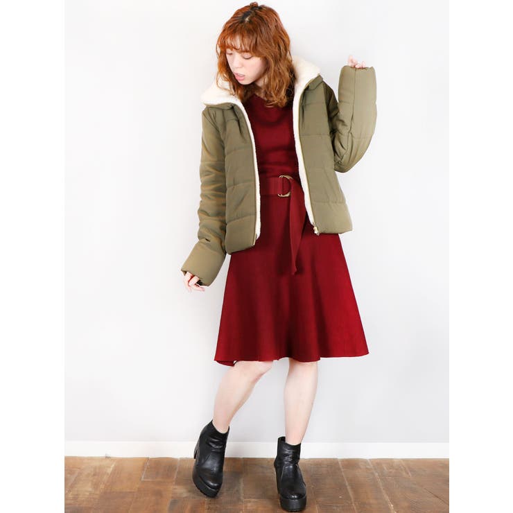 sw】襟ボア中綿ブルゾン[品番：MKSW0017486]｜dazzlin（ダズリン）の