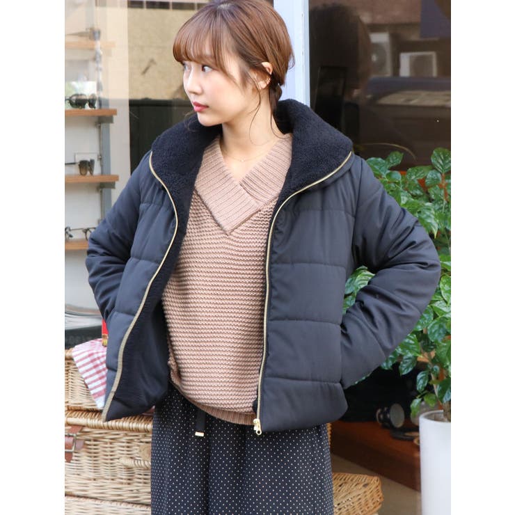 Sw 襟ボア中綿ブルゾン 品番 Mksw Dazzlin ダズリン のレディースファッション通販 Shoplist ショップリスト