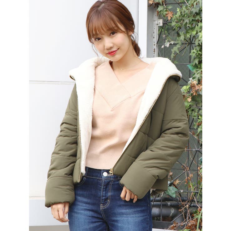 sw】襟ボア中綿ブルゾン[品番：MKSW0017486]｜dazzlin（ダズリン）の