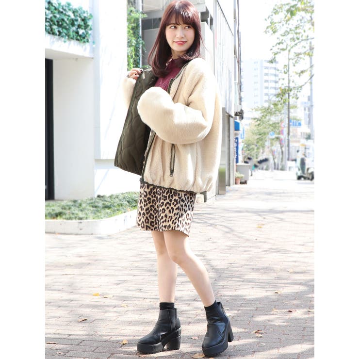 sw】リバーシブルボアショートブルゾン[品番：MKSW0017487]｜dazzlin