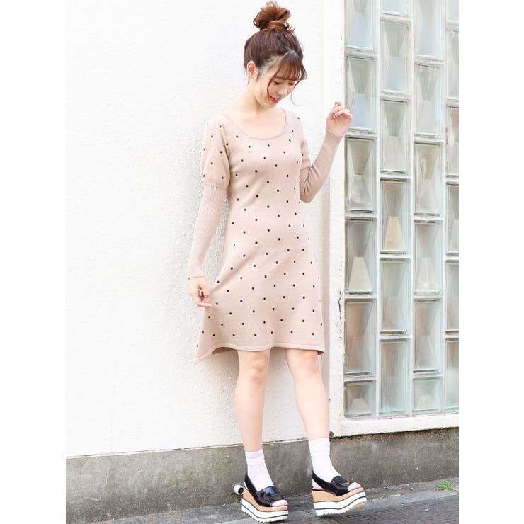 ぷちぷちドットワンピース[品番：MKSW0016111]｜dazzlin