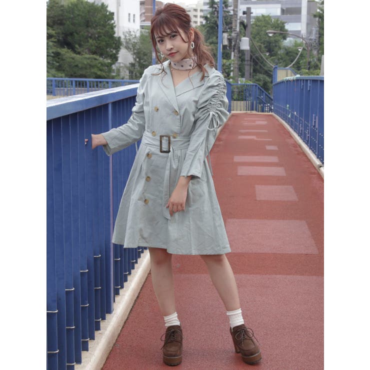 ショートトレンチワンピース[品番：MKSW0025133]｜dazzlin