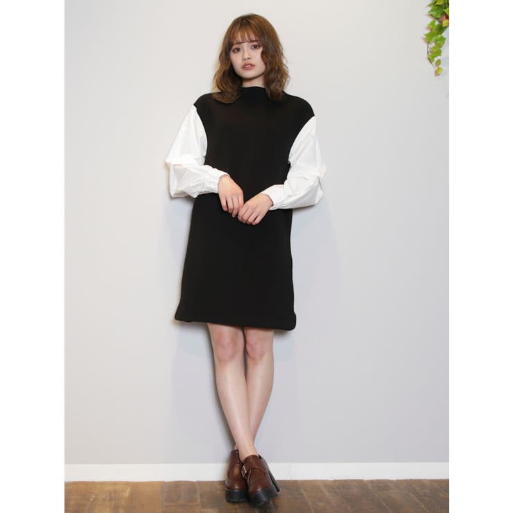 ボリュームスリーブ切替miniワンピース 品番 Mksw Dazzlin ダズリン のレディースファッション通販 Shoplist ショップリスト