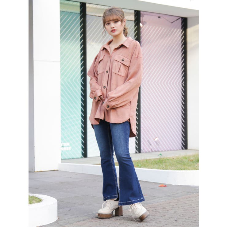GDN ハイウエストブーツカットデニムパンツ デニムブーツカットパンツ レディース スキニージーンズ フレア