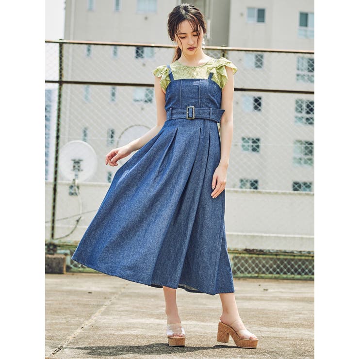 バックベルトデザインキャミワンピース 品番 Mksw Dazzlin ダズリン のレディースファッション通販 Shoplist ショップリスト