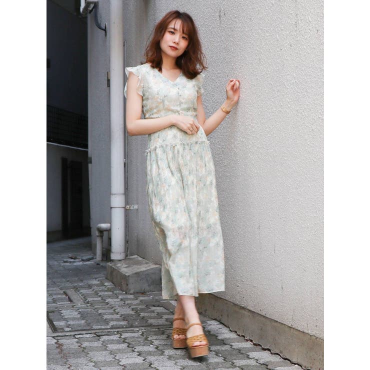 ブライトフラワープリーツワンピース[品番：MKSW0032292]｜dazzlin  