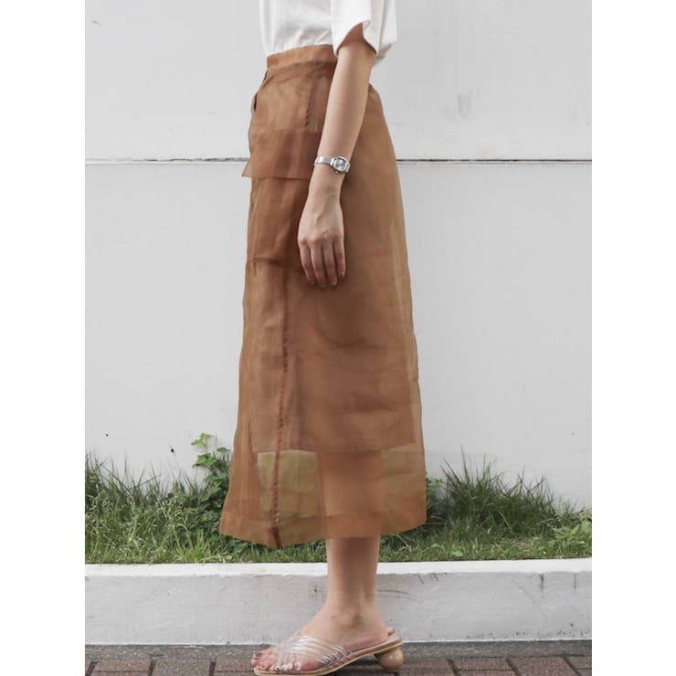 シースルーポケットセミフレアスカート | dazzlin | 詳細画像10 