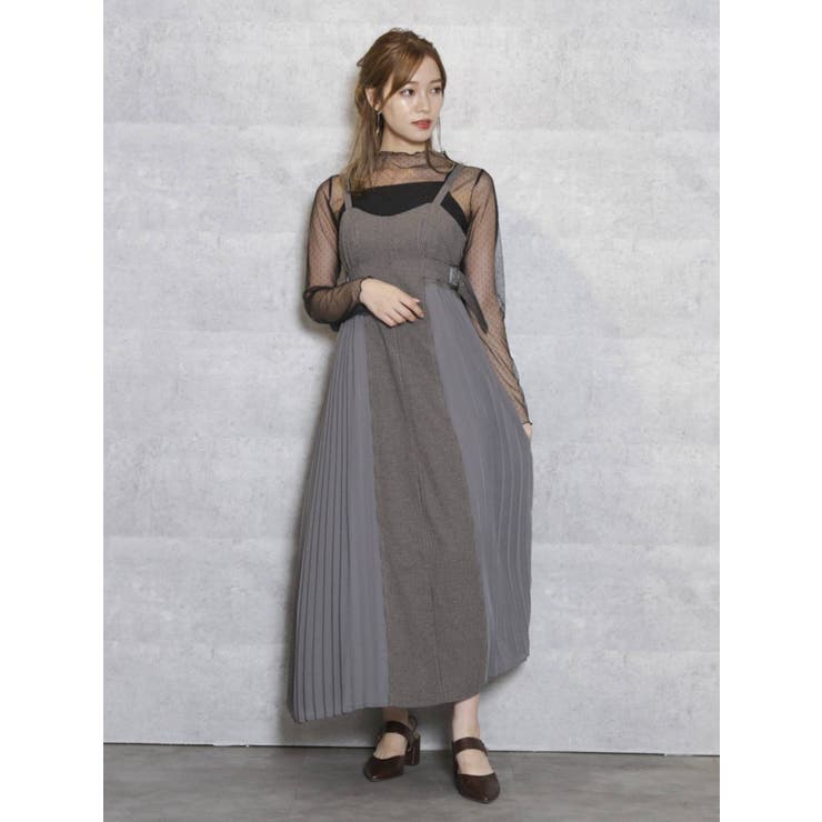 ◽️tarasan◽️ リクエスト 3点 まとめ商品 チェックコルセットフレアスカート[品番：MKSW0047928]｜dazzlin