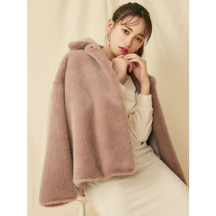 ダスティショートエコファーコート[品番：MKSW0031144]｜dazzlin 