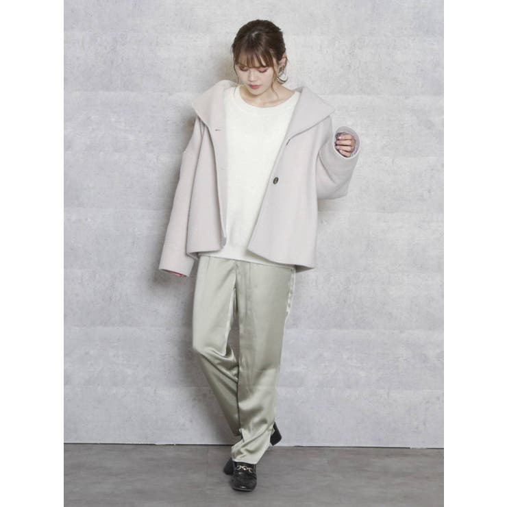 サテンストレートボタンパンツ | dazzlin | 詳細画像12 