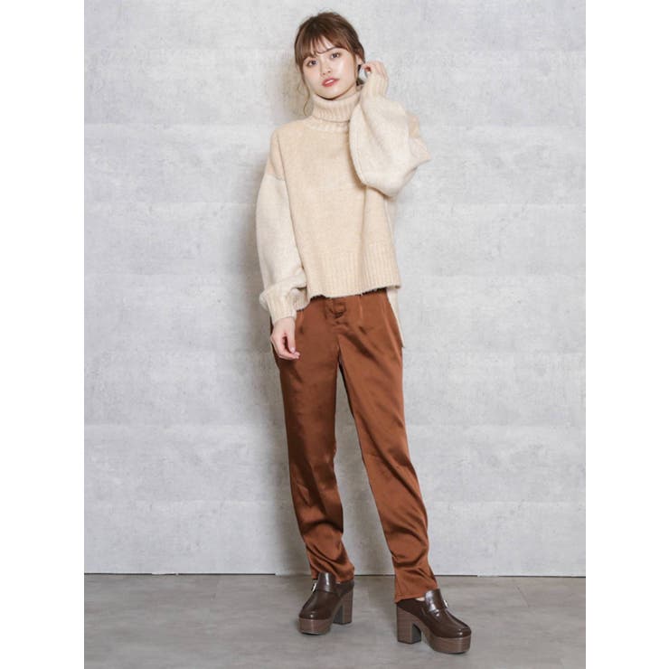 サテンストレートボタンパンツ | dazzlin | 詳細画像16 