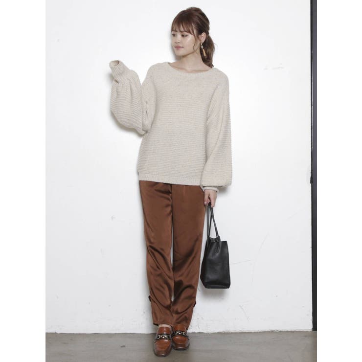 サテンストレートボタンパンツ | dazzlin | 詳細画像18 