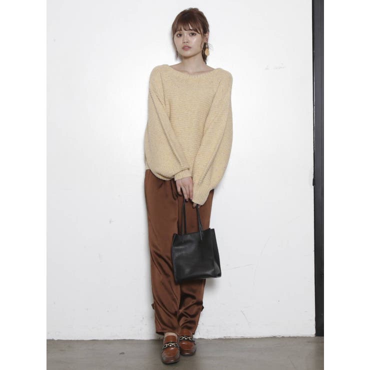 サテンストレートボタンパンツ | dazzlin | 詳細画像21 