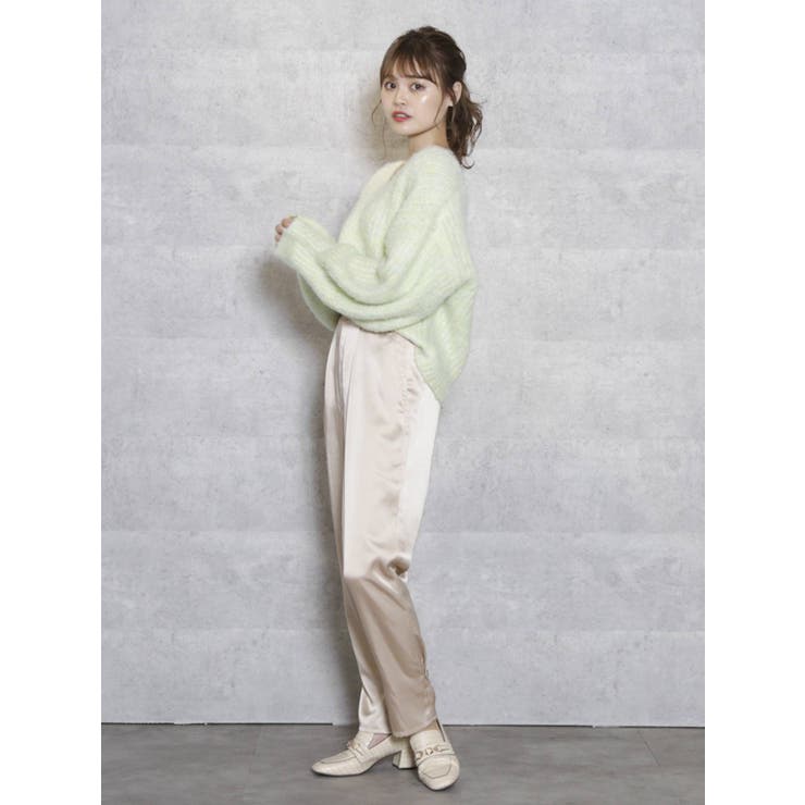 サテンストレートボタンパンツ | dazzlin | 詳細画像4 