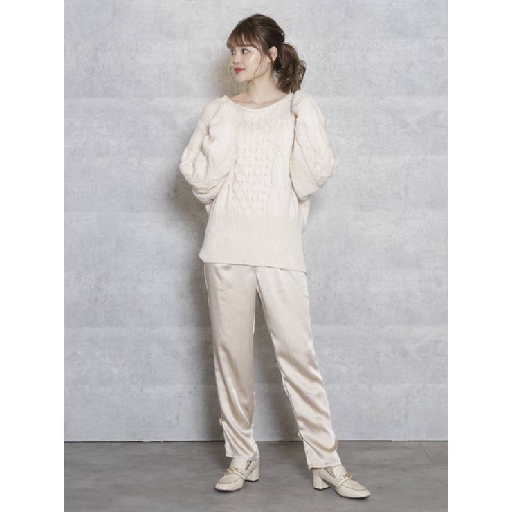 サテンストレートボタンパンツ | dazzlin | 詳細画像5 