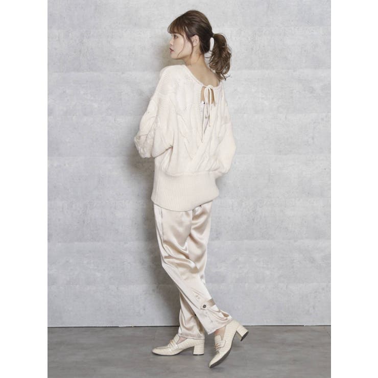 サテンストレートボタンパンツ | dazzlin | 詳細画像6 