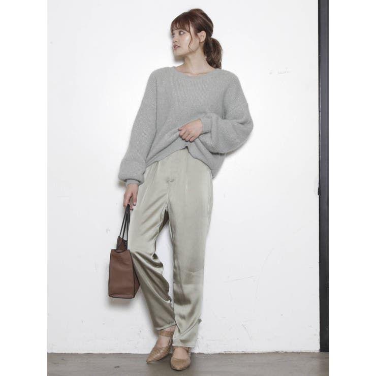 サテンストレートボタンパンツ | dazzlin | 詳細画像8 