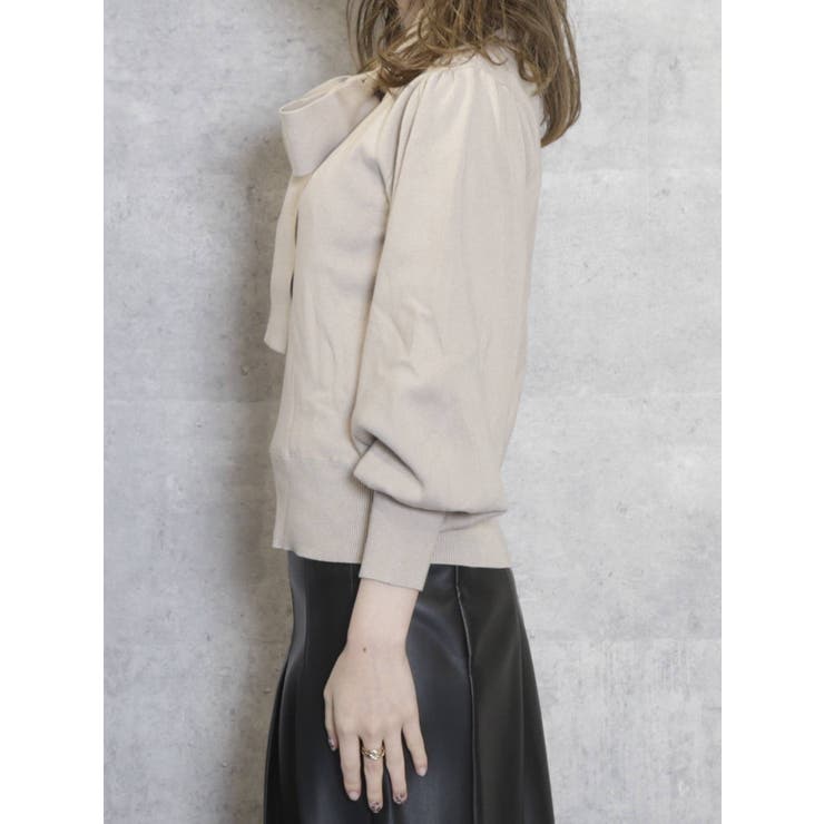 レディース　トップス フェミニンボウタイニットトップス[品番：MKSW0035443]｜dazzlin