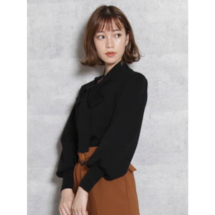 レディース　トップス フェミニンボウタイニットトップス[品番：MKSW0035443]｜dazzlin