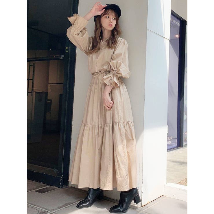 dazzlin ロングワンピース エアリーロングフレアワンピース[品番：MKSW0040589]｜dazzlin