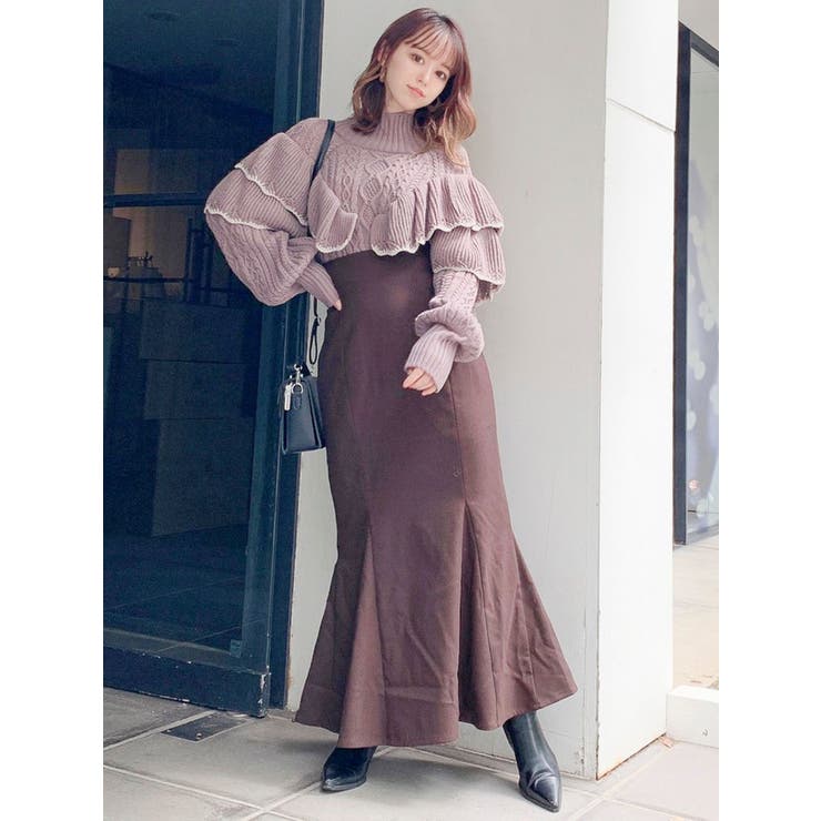 フリルケーブルボリュームニット[品番：MKSW0039781]｜dazzlin