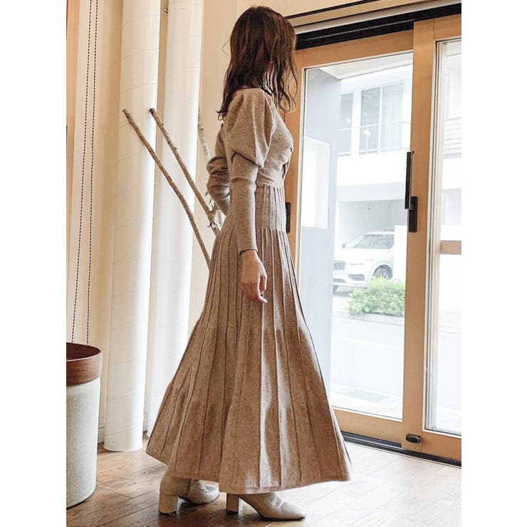 2WAYツイストデザインニットワンピース[品番：MKSW0041149]｜dazzlin