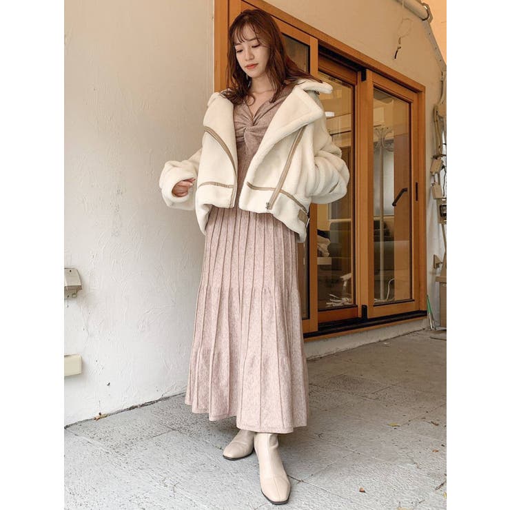 2WAYツイストデザインニットワンピース[品番：MKSW0041149