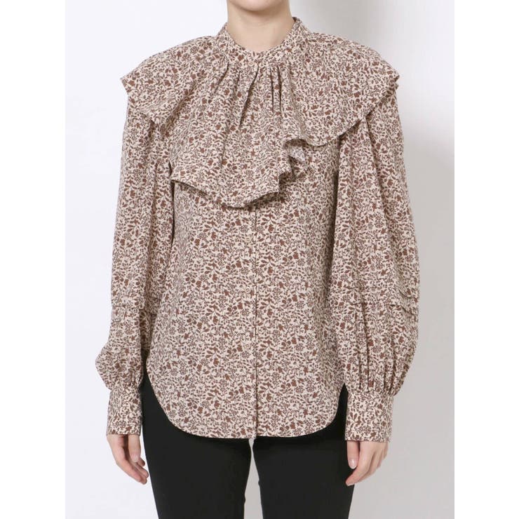 ビッグカラー付ボリュームブラウス ダムソンマダー ビッグカラー