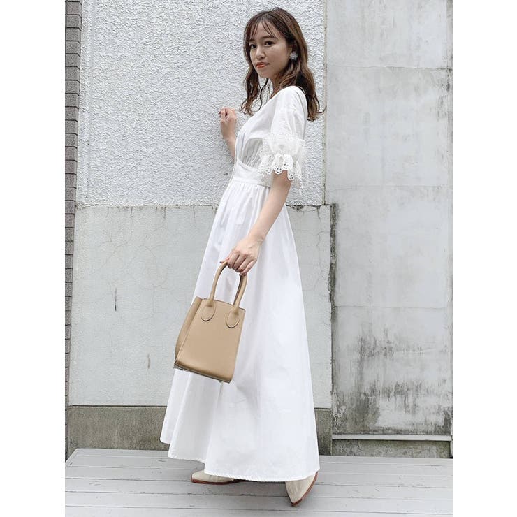 オフホワイト | スリーブコットンシャツワンピース | dazzlin