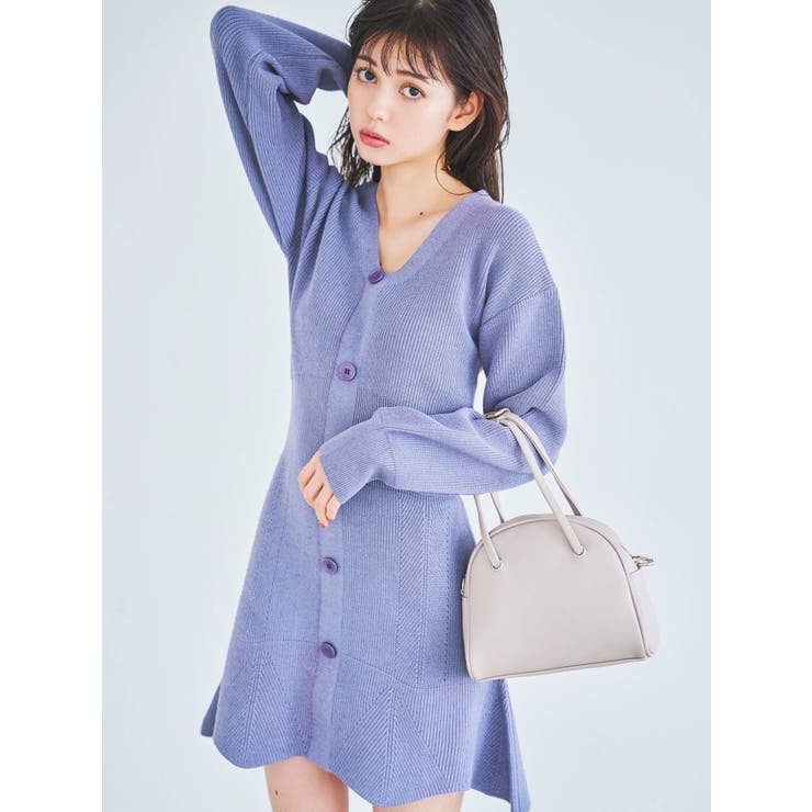 マーメイドニットVネックワンピース[品番：MKSW0041400