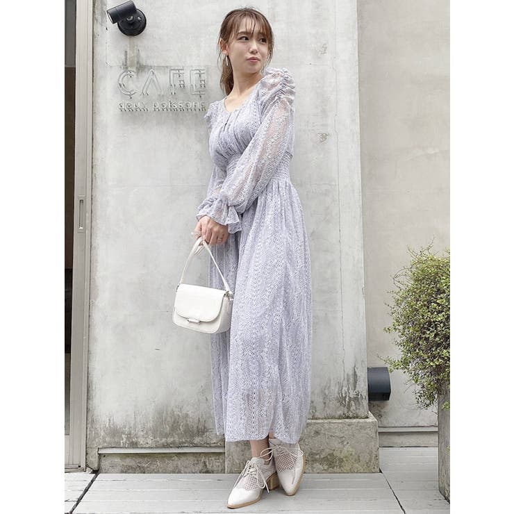 【即日発送】オールシーズン♡総レース♡ボリュームスリーブワンピース♡M CIAOPANIC（チャオパニック）の「レースボリュームスリーブ