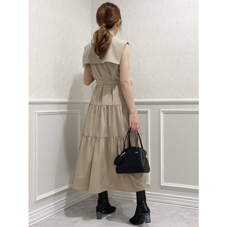 ビッグカラートレンチワンピース[品番：MKSW0043093]｜dazzlin