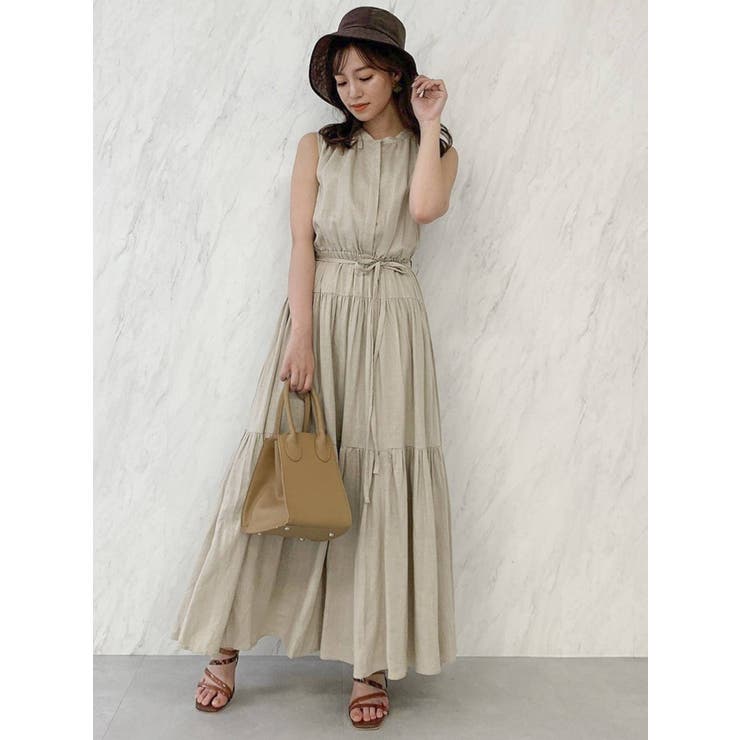*PULL＆BEAR*ニュアンスカラー♪ ティアードフレア ワンピ ティアードフレアワンピース[品番：MKSW0043094]｜dazzlin