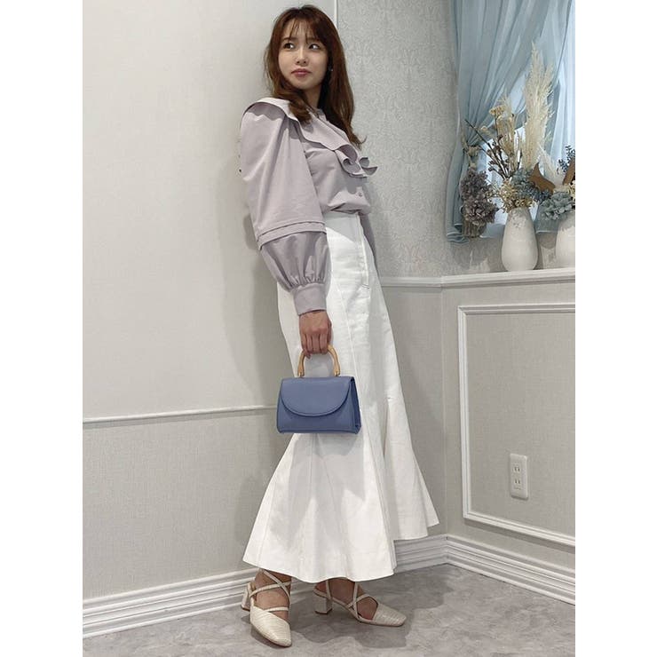 ラッフルカラーブラウス[品番：MKSW0041966]｜dazzlin（ダズリン）の