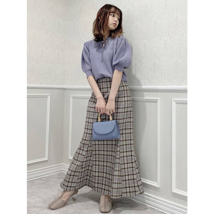 美品　M　人気　dazzlin スパンコールチェックスカート　グレー　完売品 スパンコールチュールチェックスカート｜ダズリンの通販｜&mall