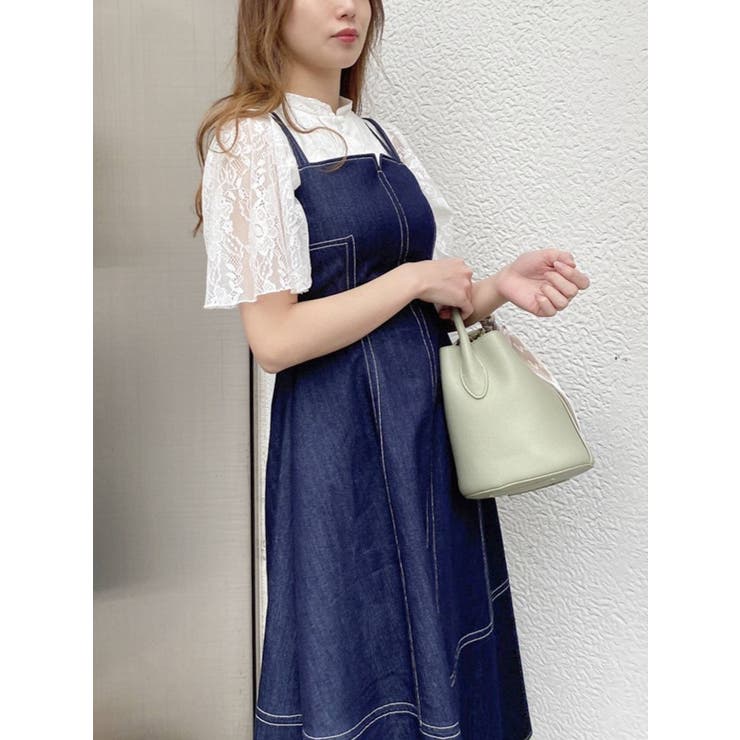 dazzlin ワンピース 美品 ダブルステッチキャミワンピース[品番：MKSW0043600]｜dazzlin