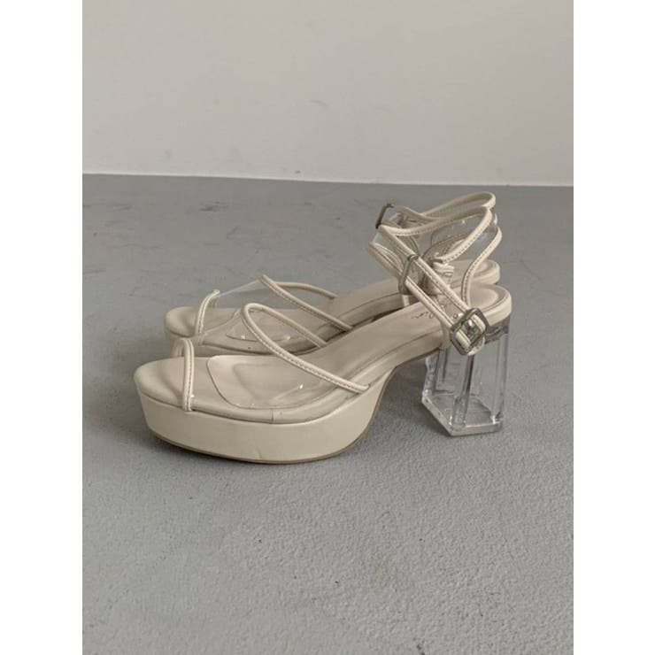 オフホワイト | パイピングクリアサンダル | dazzlin