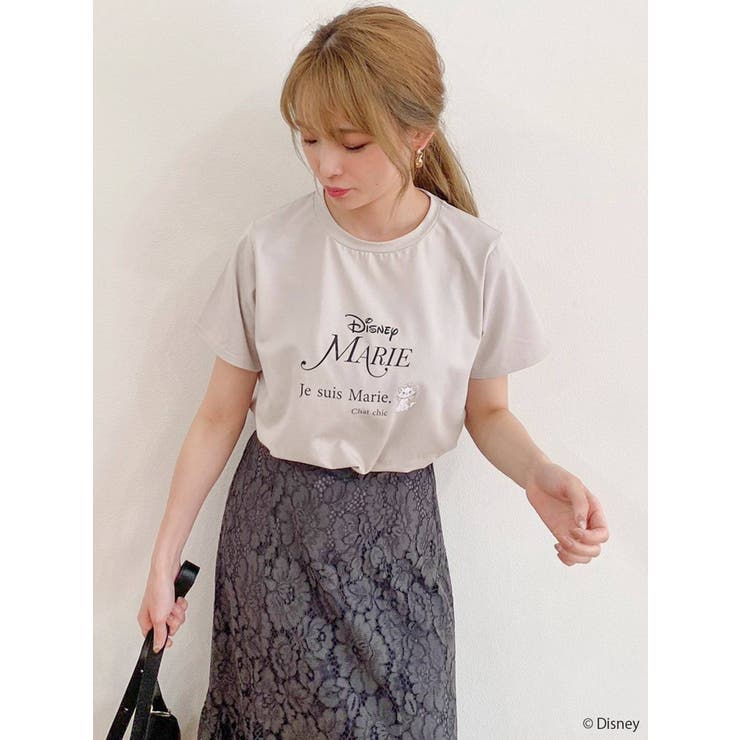 「X-girl」 ドルマンスリーブシャツ「Disneyコラボ」 1 ベージュ レディース NUMBERING S/S BIG TEE DRESS（ワンピース）｜X-girl（エックス