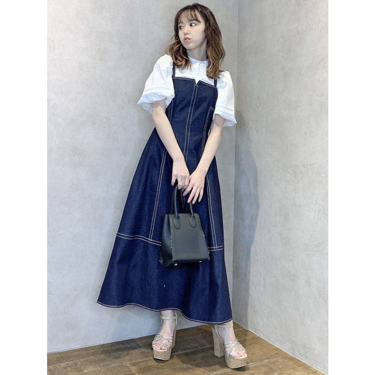 ダブルステッチキャミワンピース[品番：MKSW0044345]｜dazzlin