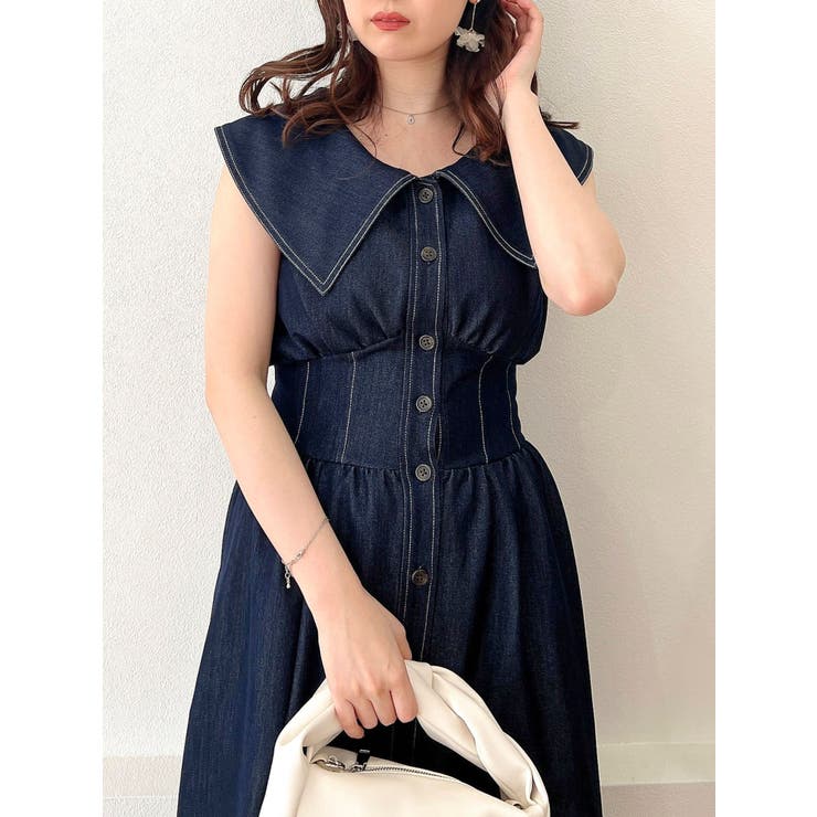 ☆お値下げしました‼︎✴︎リメイクワンピース＊アマチュナル☆ゆったり＊トップス SALE】 dazzlin ビックカラードッキングベアワンピース
