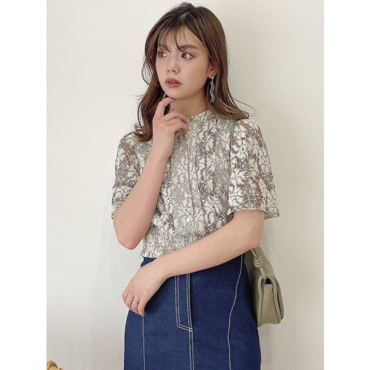 Bridget / half sleeve blouse(sugar/sesame/chocolate) – deres