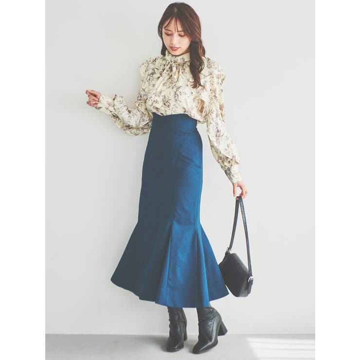 ステッチラインマーメイドスカート[品番：MKSW0044722]｜dazzlin