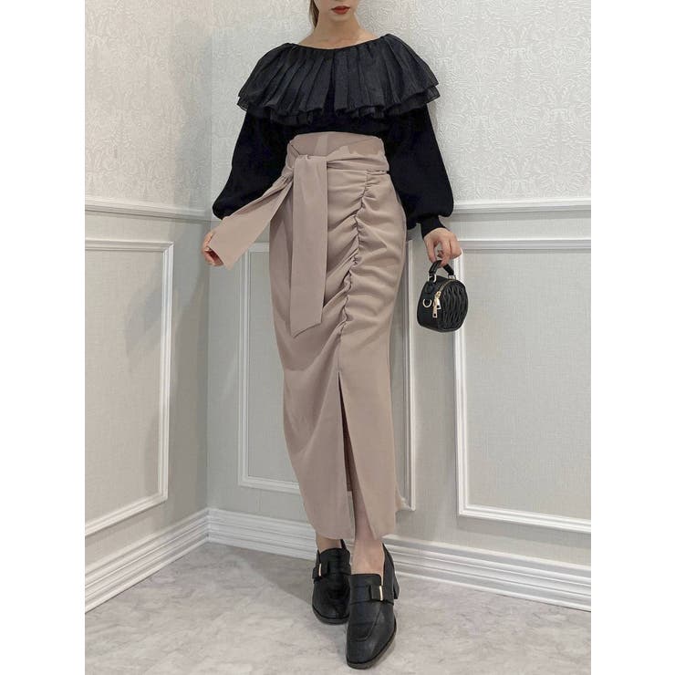 サイドギャザーナロースカート[品番：MKSW0046475]｜dazzlin（ダズリン  