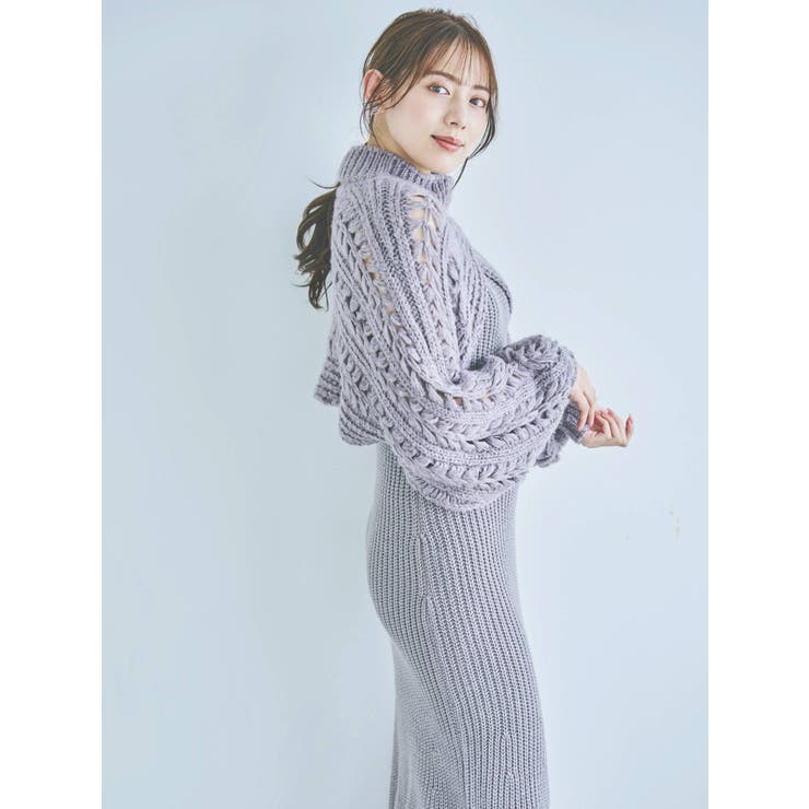 2WAYクロップドニットワンピース[品番：MKSW0046115]｜dazzlin