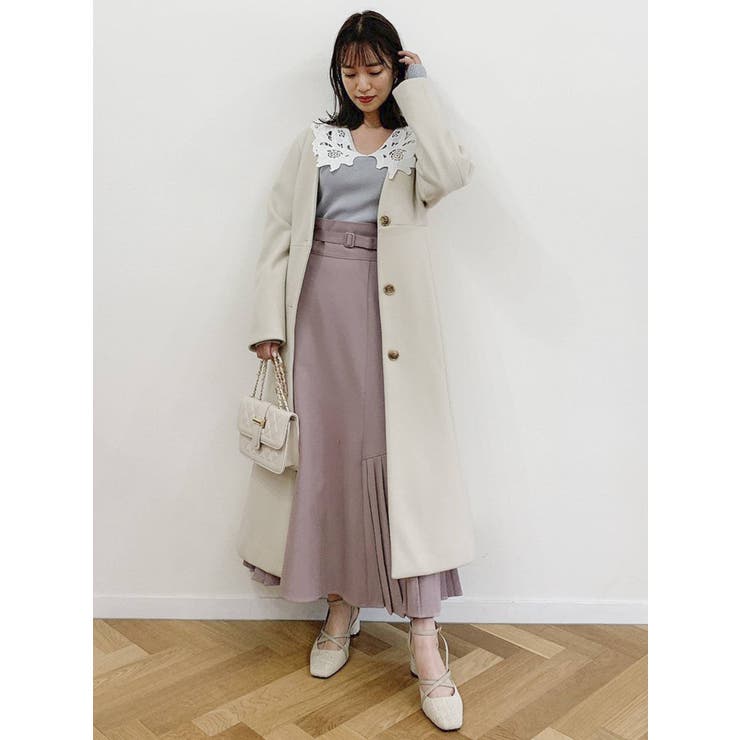 サイドプリーツフレアスカート[品番：MKSW0046489]｜dazzlin